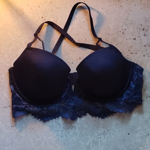 La Senza Navy Diva Demi padded bra size 36 D